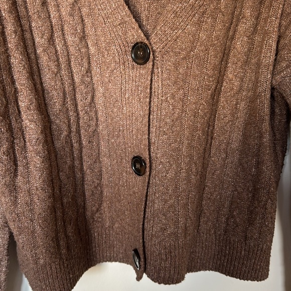 Pink Rose Ribbed Mini Cardigan - Picture 3 of 6